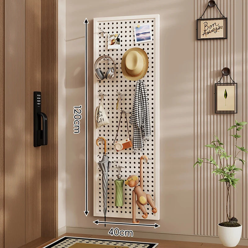 Pegboard Organizer Wall-Mounted Modular With 10 Hooks