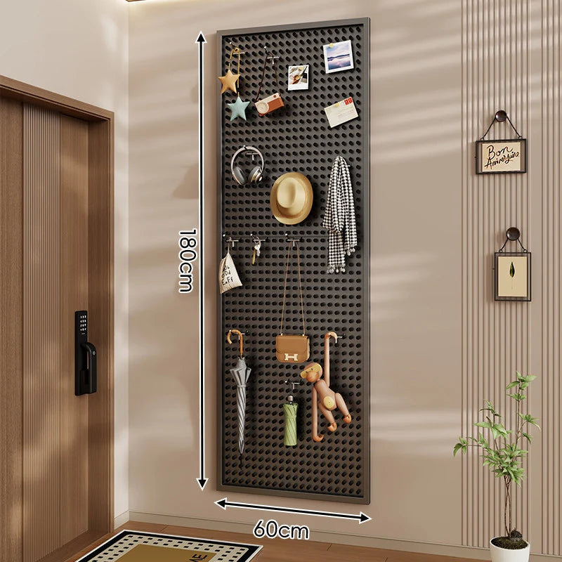 Pegboard Organizer Wall-Mounted Modular With 10 Hooks