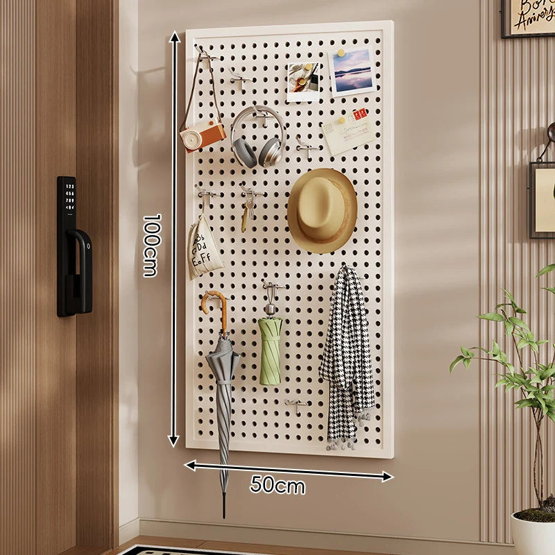 Pegboard Organizer Wall-Mounted Modular With 10 Hooks