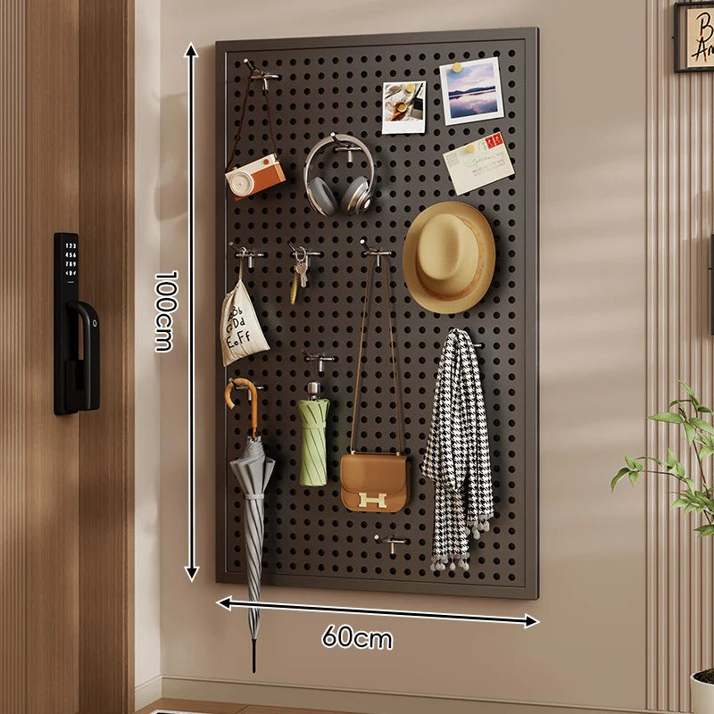 Pegboard Organizer Wall-Mounted Modular With 10 Hooks