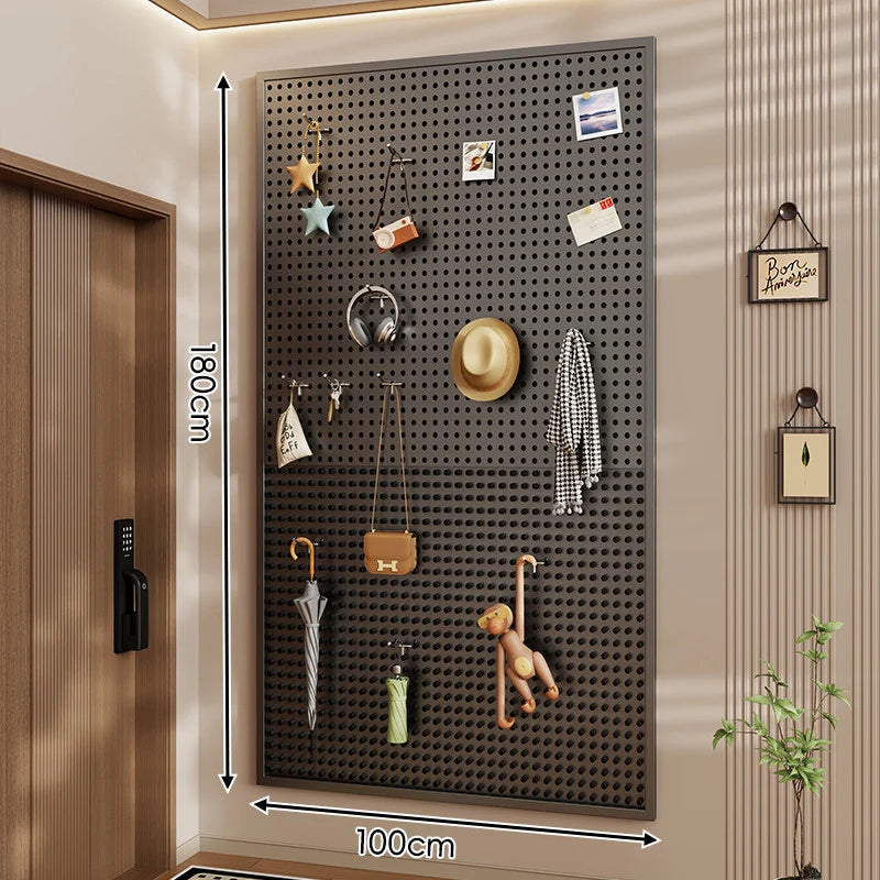 Pegboard Organizer Wall-Mounted Modular With 10 Hooks