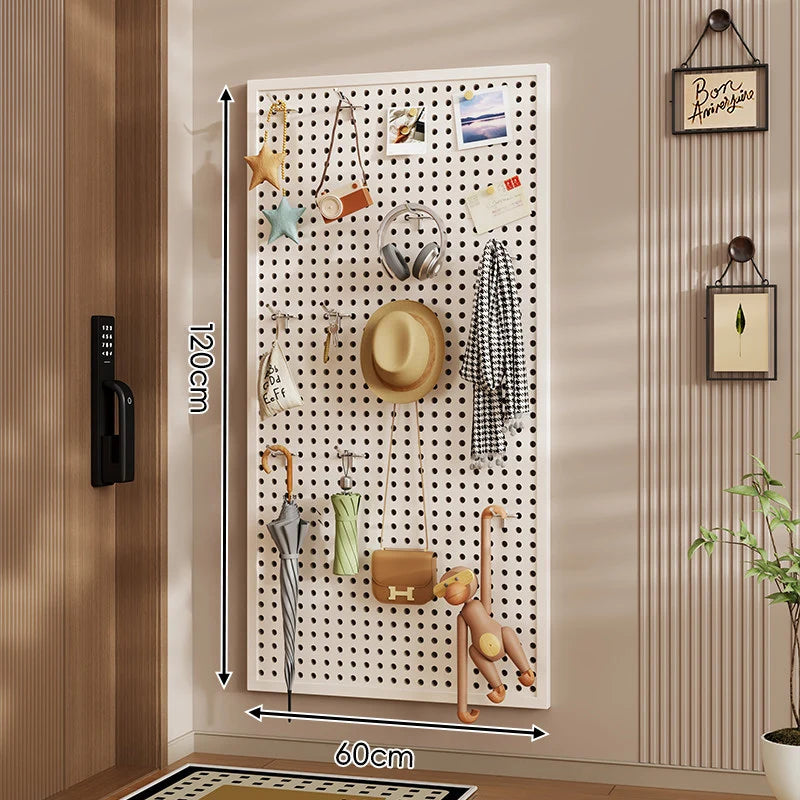 Pegboard Organizer Wall-Mounted Modular With 10 Hooks