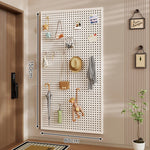Pegboard Organizer Wall-Mounted Modular With 10 Hooks