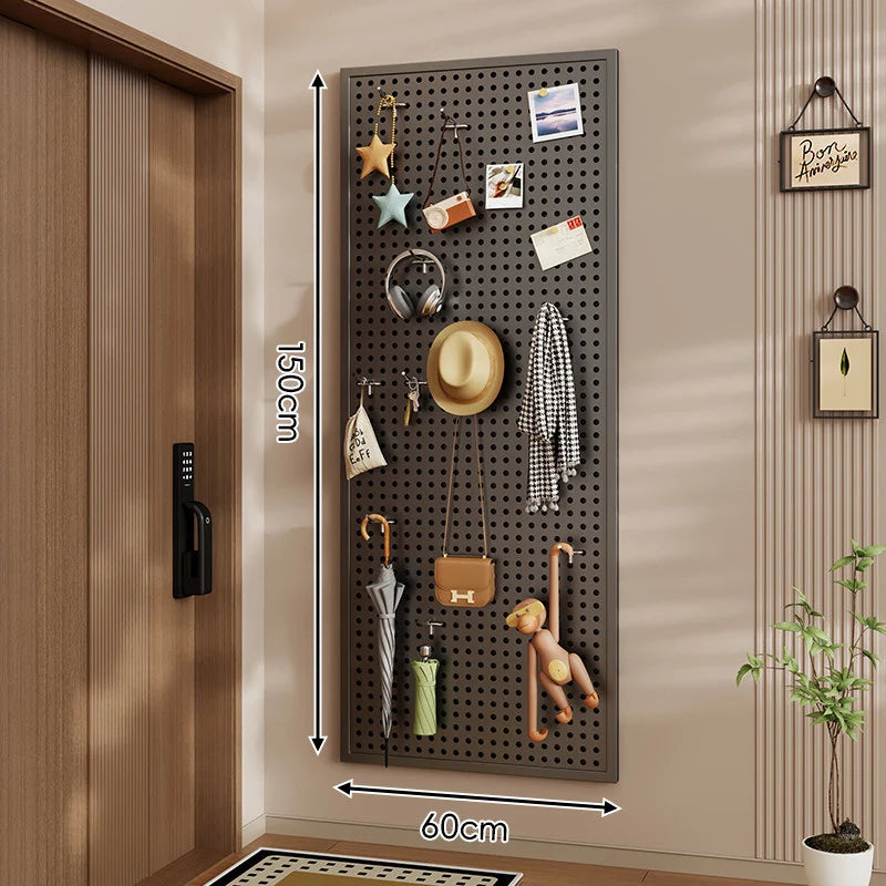Pegboard Organizer Wall-Mounted Modular With 10 Hooks