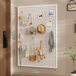 Pegboard Organizer Wall-Mounted Modular With 10 Hooks