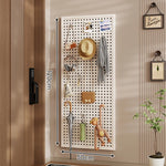 Pegboard Organizer Wall-Mounted Modular With 10 Hooks