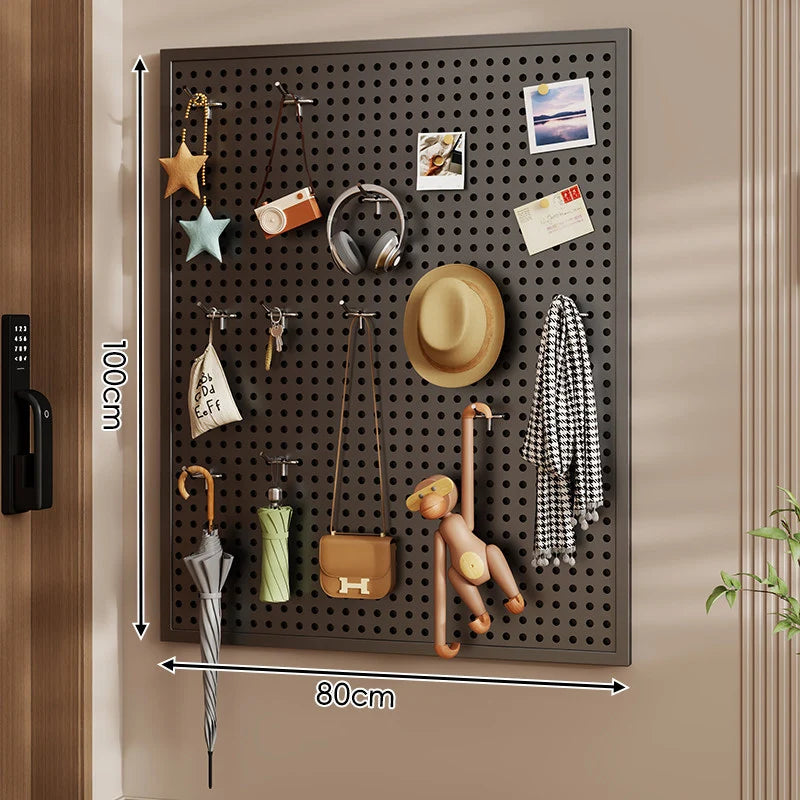 Pegboard Organizer Wall-Mounted Modular With 10 Hooks