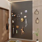 Pegboard Organizer Wall-Mounted Perforated Panel with 10 Hooks