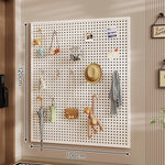 Pegboard Organizer Wall-Mounted Perforated Panel with 10 Hooks