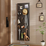Pegboard Organizer Wall-Mounted Perforated Panel with 10 Hooks