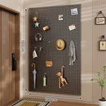 Pegboard Organizer Wall-Mounted Perforated Panel with 10 Hooks