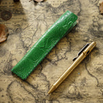 Pen Case Leather Floral Embossed Multi-Tool Storage