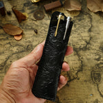 Pen Case Leather Floral Embossed Multi-Tool Storage
