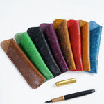 Pen Case Leather Floral Embossed Multi-Tool Storage