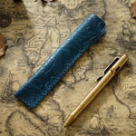 Pen Case Leather Floral Embossed Multi-Tool Storage