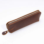 Pencil Case Leather Spacious Zipper Closure