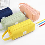 Pencil Case Multiple Compartments Carry Handle Durable Fabric