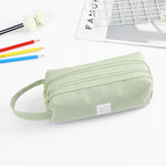 Pencil Case Multiple Compartments Carry Handle Durable Fabric