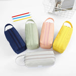Pencil Case Multiple Compartments Carry Handle Durable Fabric