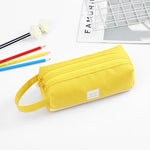 Pencil Case Multiple Compartments Carry Handle Durable Fabric