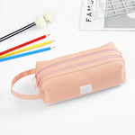 Pencil Case Multiple Compartments Carry Handle Durable Fabric