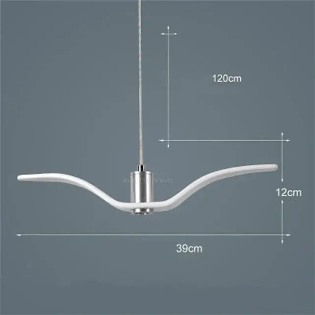 Pendant Lamp Bird-Shaped Built-In 24W LED