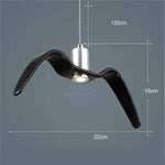 Pendant Lamp Bird-Shaped Metal & Acrylic Built-In 24W LED