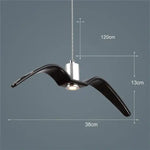 Pendant Lamp Bird-Shaped Metal & Acrylic Built-In 24W LED