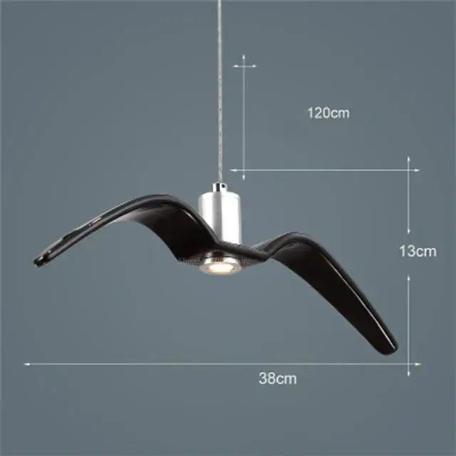 Pendant Lamp Bird-Shaped Metal & Acrylic Built-In 24W LED