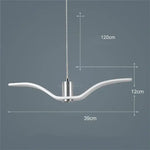 Pendant Lamp Bird-Shaped Metal & Acrylic Built-In 24W LED