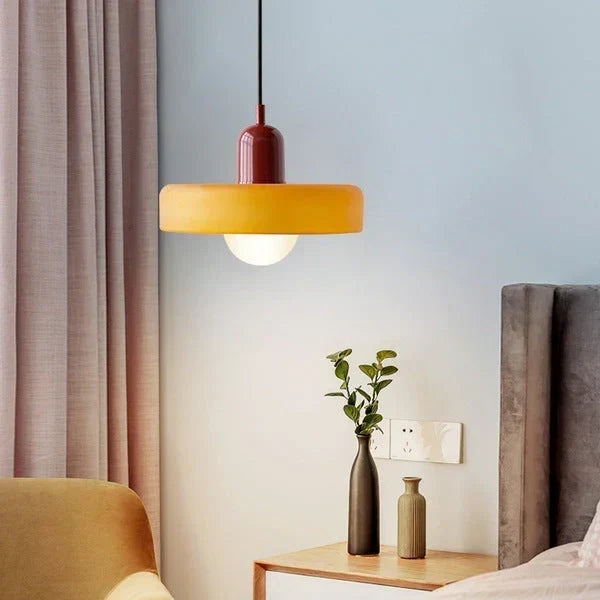 Pendant Lamp Stained Glass Geometric Design Adjustable Hanging