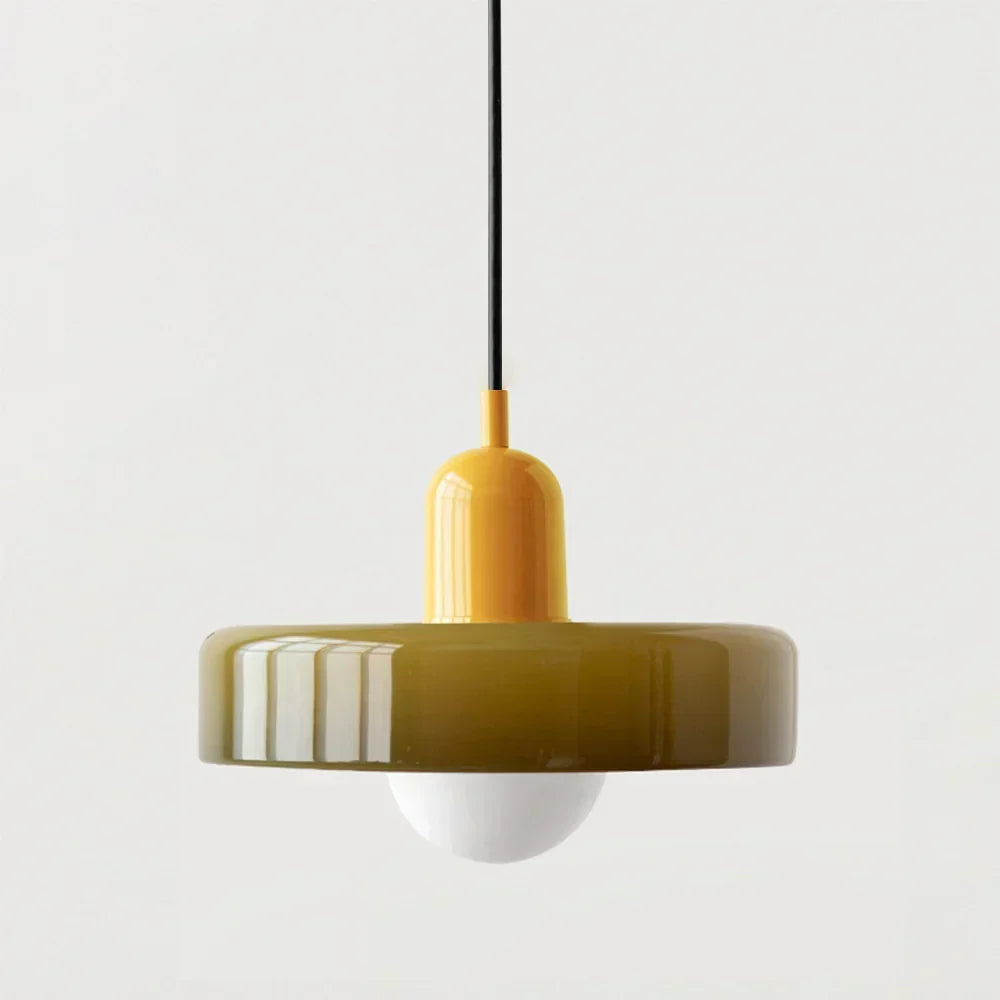 Pendant Lamp Stained Glass Geometric Design Adjustable Hanging