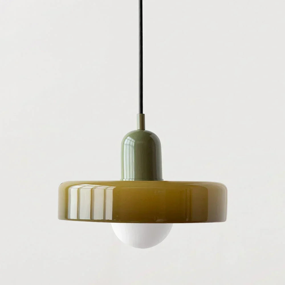 Pendant Lamp Stained Glass Geometric Design Adjustable Hanging