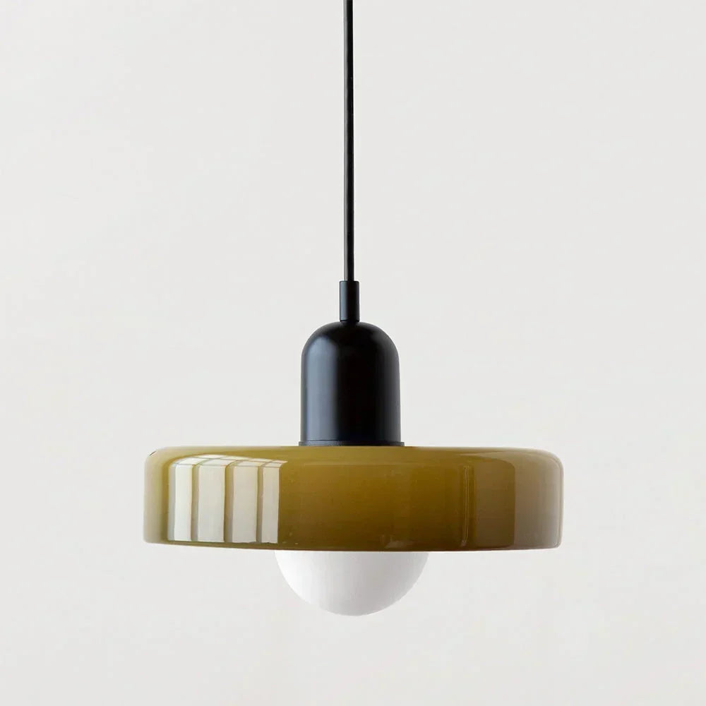 Pendant Lamp Stained Glass Geometric Design Adjustable Hanging