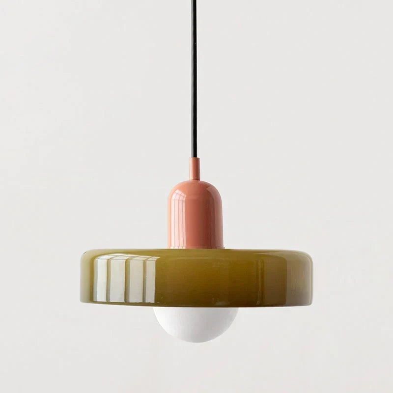 Pendant Lamp Stained Glass Geometric Design Adjustable Hanging