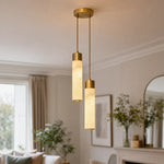 Pendant Light Alabaster Dimmable LED Adjustable Height