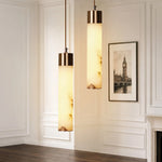 Pendant Light Alabaster Dimmable LED Adjustable Height