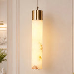 Pendant Light Alabaster Dimmable LED Adjustable Height
