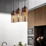 Pendant Light Amber Glass Warm Vintage Glow