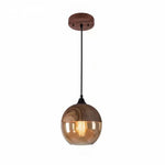 Pendant Light Amber Glass Warm Vintage Glow