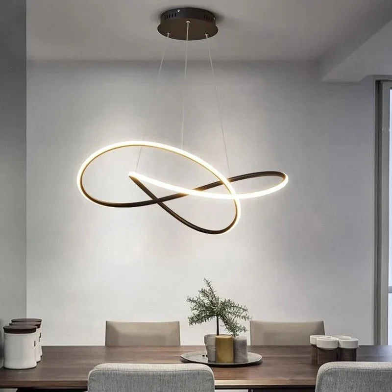 Pendant Light Clover Design Dimmable Integrated LED With Remote Control