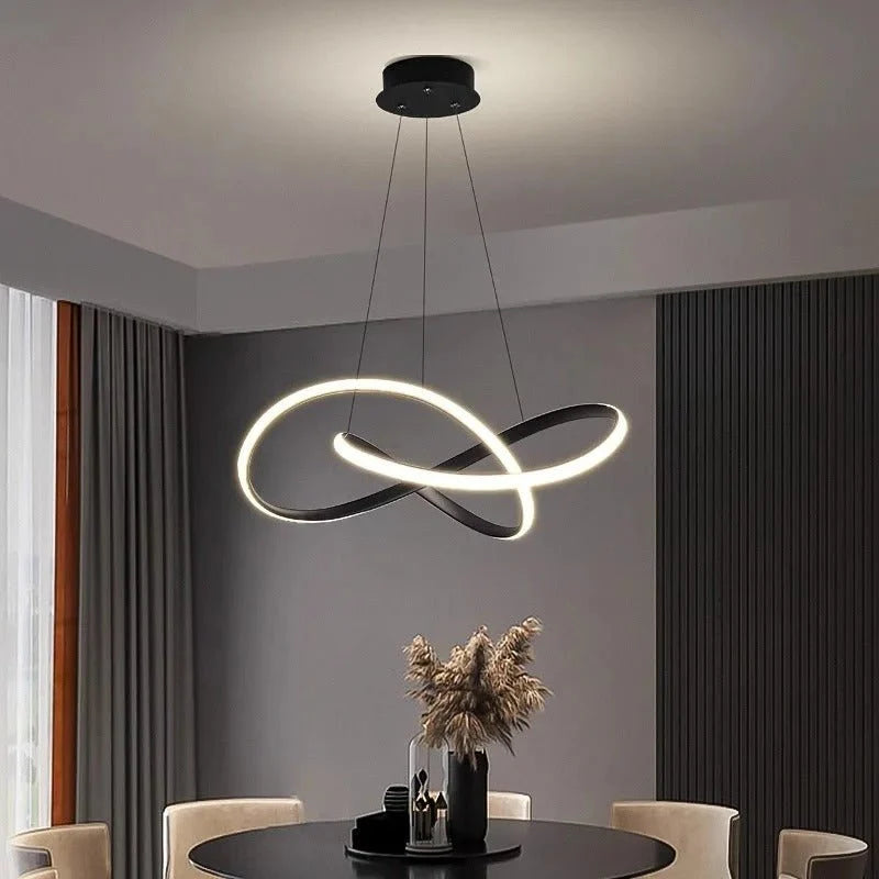 Pendant Light Clover Design Dimmable Integrated LED With Remote Control
