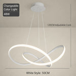 Pendant Light Clover Design Dimmable Integrated LED With Remote Control