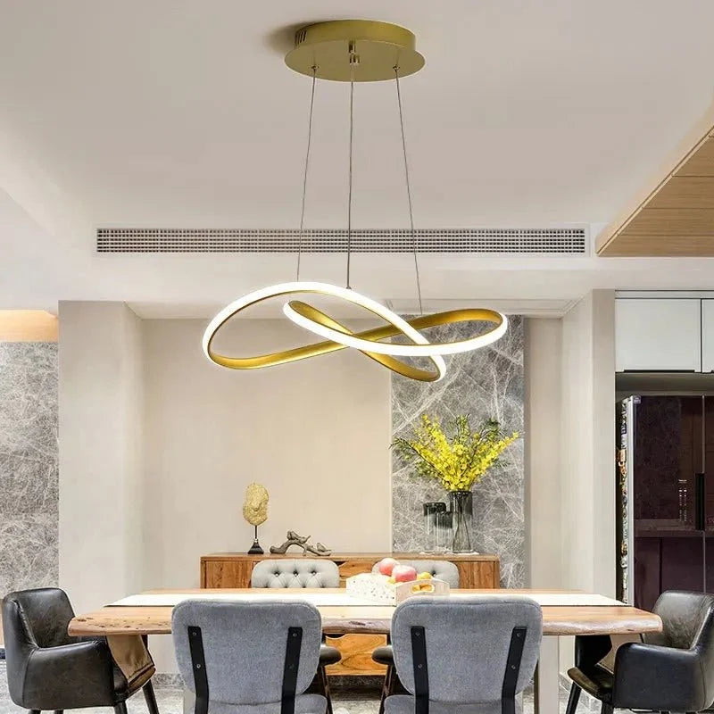 Pendant Light Clover Design Dimmable Integrated LED With Remote Control