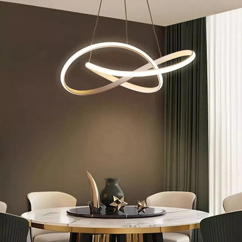 Pendant Light Clover Design Dimmable Integrated LED With Remote Control