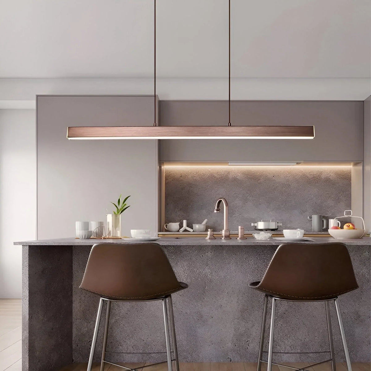 Pendant Light Dimmable LED With Remote Aluminum Frame