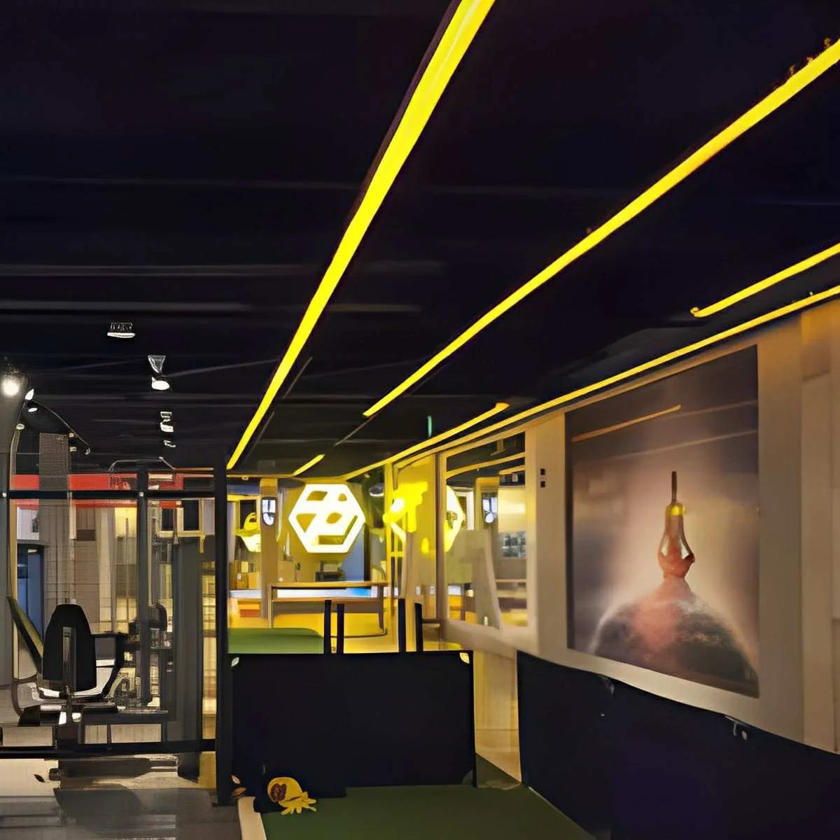 Pendant Light Linear LED Adjustable Height