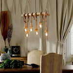 Pendant Light Rope & Bamboo Adjustable Length