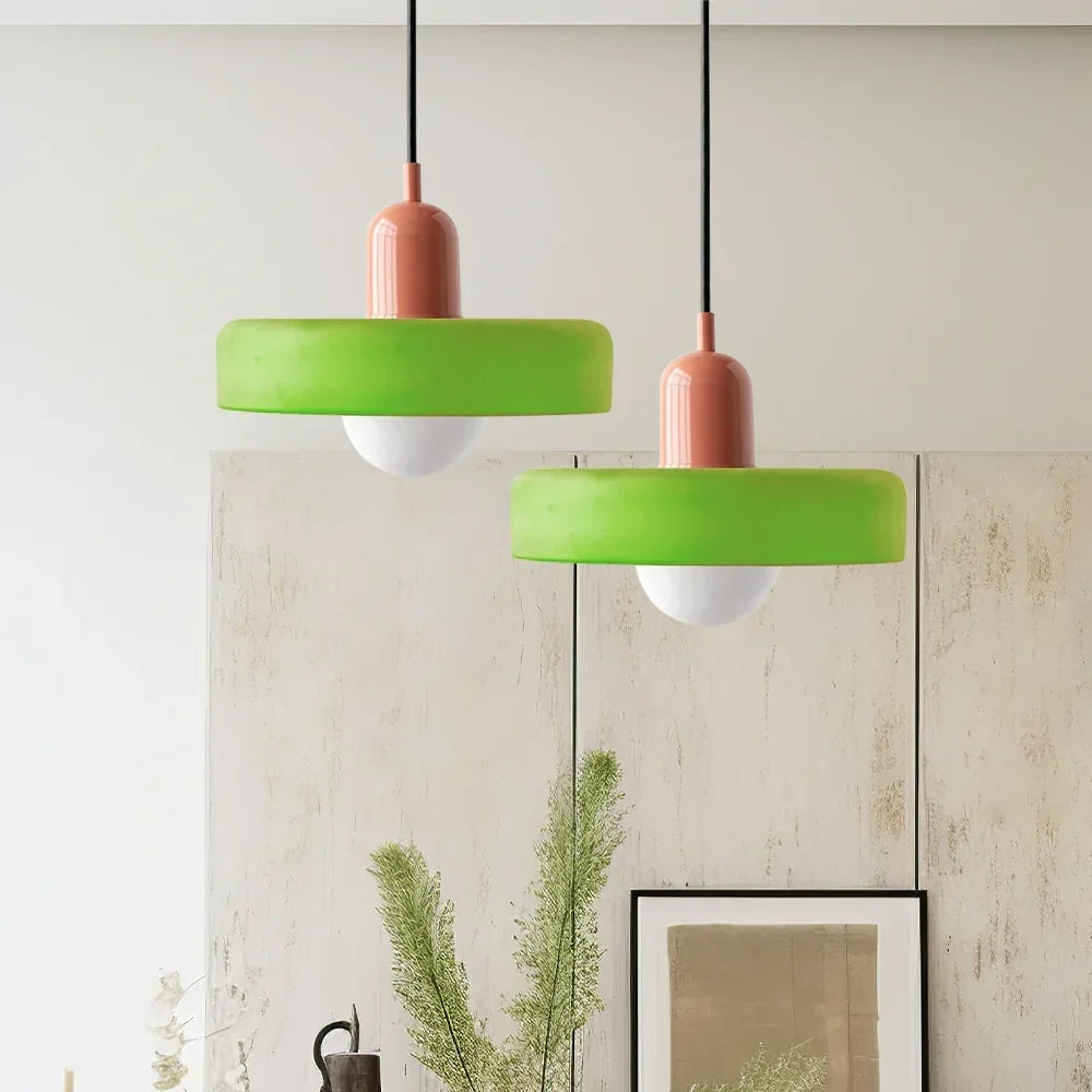 Pendant Light Stained Glass Bauhaus Geometric Design