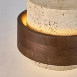 Pendant Light Travertine Stone Adjustable Height Warm Glow